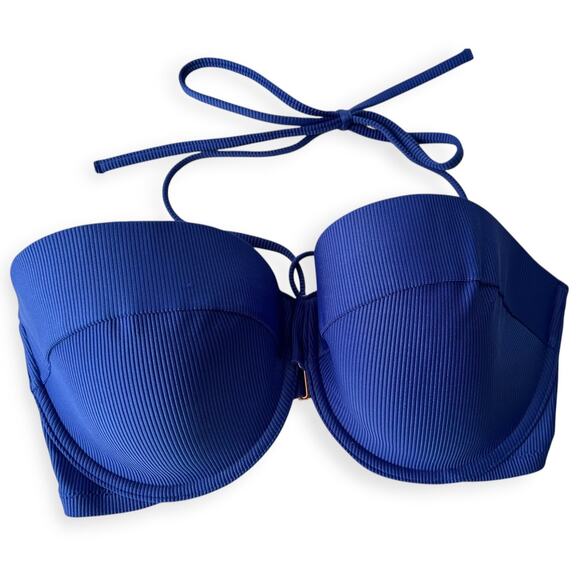 Shade & Shore New With Tags Bathing suit top | 36DD | Blue - Picture 1 of 4
